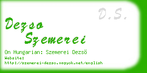 dezso szemerei business card